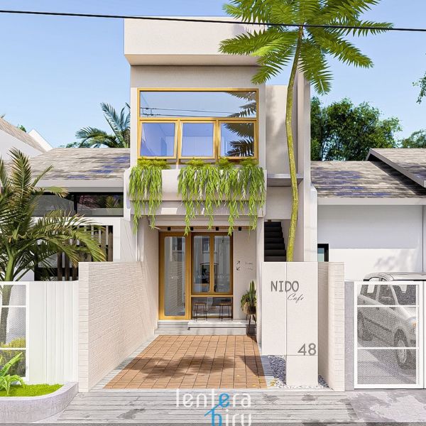 Rumah Tingkat Mungil dengan Desain Simpel